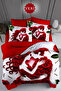 Dowry Gift Valentine's Day Cotton Satin Double Heart Duvet Cover Me You - 3