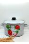Strawberry Decor Enamel Pot 4.5 Liter 24 cm Diameter Milk Yogurt Soup Pot - 2