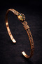 Women's Copper Bracelet with Zultanite Stone Thin Elegant Handcuff Bracelet