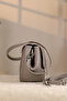 Light Gray Color Genuine Leather Bag - with Shoulder Strap and Sport 40436 - 3
