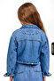 Girl's Shirt with Jacket Collar Fleto Pocket Snap Covered 5-14 Years 24205 - 4