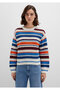 Jacquard Colorful Sweater Loose Fit / Relaxed Fit 1710777-91041 - 4