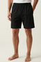 Cotton Men's Shorts Pajama Bottoms Black with Pockets Thin Compact Combed Single Jersey Flexible Comfortable Fit Elastic Anti-Sweat Lycra Home Shorts