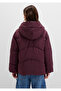 Water Repellent K Hooded Claret Red Inflatable Jacket 1110199-70434 - 6