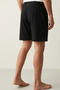 Cotton Men's Shorts Pajama Bottoms Black with Pockets Thin Compact Combed Single Jersey Flexible Comfortable Fit Elastic Anti-Sweat Lycra Home Shorts - 6