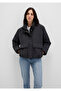 Water Repellent D Mock Neck Black Jacket Loose Fit / Loose Comfortable Cut 1110618-900 - 3
