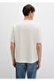 Logo Ecru Basic T-Shirt Relaxed Fit / Comfortable Cut 0613093-70134 - 4