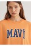Logo Printed Orange T-Shirt Oversize / Wide Cut 1600843-71407 - 5