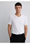 White V-neckSlimFit T-shirt - 065586 -620 - 3