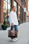 Leopard Leather Detailed Hand and Shoulder Bag - 2