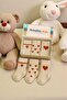 3-Piece Boxed Newborn Heart Patterned Towel Socks - 2