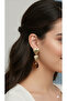 Gold rolex model women's heart earrings - 2