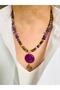 Tiger's Eye Natural Stone Tree of Life Necklace 50 cm