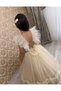Tulle Detailed Ruffled Wedding Dress for Princesses Girls Evening Dress Girls Dress - 3