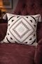 Punch Embroidered Single Decorative Special Design Gray Throw Pillow Cover (panch) - 4