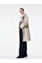 Detachable Faux Fur Collar Coat Oversized Cashmere Long Sleeve with Pockets Buttoned - 3