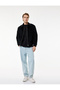 Regular Fit Long Sleeve Pocket Cotton Shirt Collar Zippered Corded Fabric Velvet Jacket