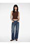 Slim Fit Boat Neck Lace Detail Sleeveless Blouse - 2
