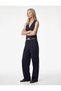 Women's Canvas Trousers 6Sak40179Uw Dark Blue Striped - 2