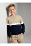 Rmz Gi̇yi̇m Farkiyla Zero Roba Collar Color Block Boys' Sweater - 2