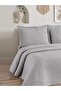 Lena 3 Piece Double Pique Set Gray 230 X 240 cm Gray