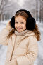 Plush Foldable Black Children's Furry Headphones Extra Protection Against Cold Klk01 - 3