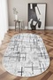 Digital Print Washable Non-Slip Sole Stain Resistant Oval Kitchen Rug Living Room Rug and Runner Rug - 2