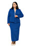 Plus Size Skirt Jacket Cobalt Blue Set - 5