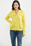 Wide Collar Pocket Knitwear Cardigan - Yellow - 2