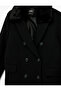 Double-Breasted Cashmere Coat with Long Sleeves and Detachable Faux Fur Collar - 6