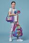 Kids Purple Pink Dog Patterned 3-Piece School Bag Set Set0123649 - 2