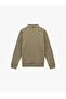 Long Sleeve Ribbed Basic Half Zip Sweatshirt - 4