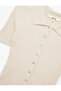Short Sleeve Viscose Blend Button Polo Neck Sweater - 5