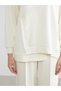 Alita City Farkıyla Koor Sport Beige Interlock Plain Standard & Regular Women's Sweatshirt - 3