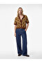 Buttoned Crew Neck Short Sleeve Argyle Pattern Knitwear Cardigan - 2
