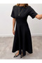 Black Flared Midi Dress - 05174 - 2