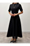Black Flared Midi Dress - 05174 - 4