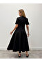 Black Flared Midi Dress - 05174 - 5