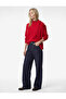 Oversize Viscose Blended Long Sleeve High Neck Knit Sweater - 2