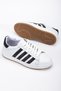 Women's White Black Orthopedic Daily Guaranteed Lace-Up White Black Sneaker Sports Shoes - 3