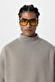 Basic oversize fisherman collar sweatshirt khaki - 4