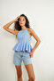 Mavi Poplin Bluz - 4