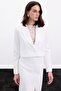 Short Crepe Jacket - Ecru