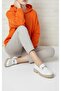 BIG SIZE WOMEN'S LOAFER SHOES GENUINE LEATHER WHITE LEATHER