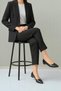 LARGE NUMBER WOMEN'S SHOES 41-42-43-44-BLACK SKIN - 4