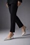 Women's Silver Beaded Detailed Pointed Toe Evening Dress Heeled Shoes 8cm Byndlst01