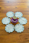 Sunflower 6-Piece Special Embroidered Linen Coffee Serving Napkin, Coffee Cocktail Napkin-Silver - 4