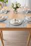 Modern Rustic Floral Decorative Table Set - American Service and Runner Set for 6 People - 3