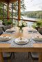Modern Rustic Floral Decorative Table Set - American Service and Runner Set for 6 People