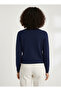 Women's Crew Neck Steel Knit Pattern Embroidered High-Quality Knit Sweater - 4